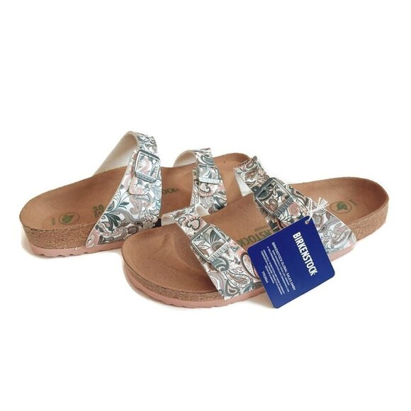 Birkenstock Sydney Vegan Birko-Flor Sandals Womens 7 EU 38 Paisley Light Rose - Picture 9 of 9